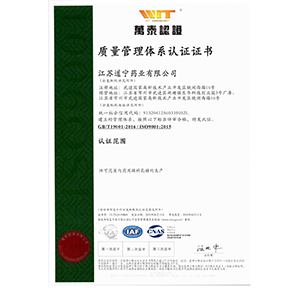 iso9001证书中文